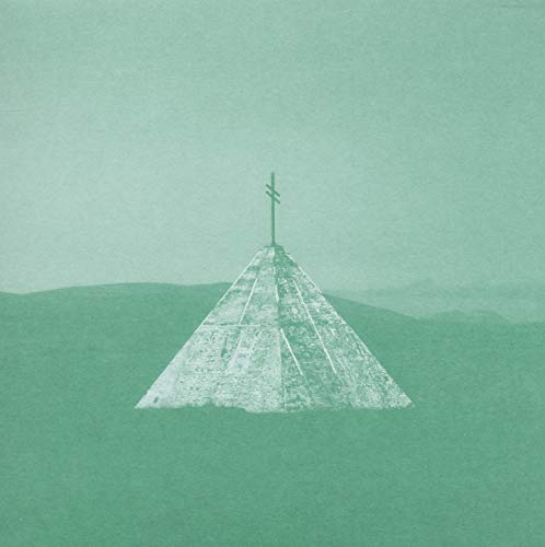 Green textured album cover featuring a sketched, triangular structure.
