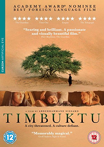 Timbuktu" DVD cover featuring a lone tree in a sandy landscape.