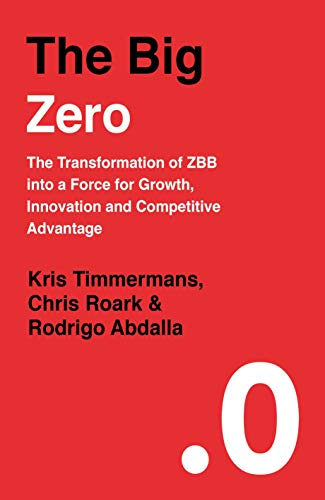 Red book cover with white text "The Big Zero" and a large white zero.