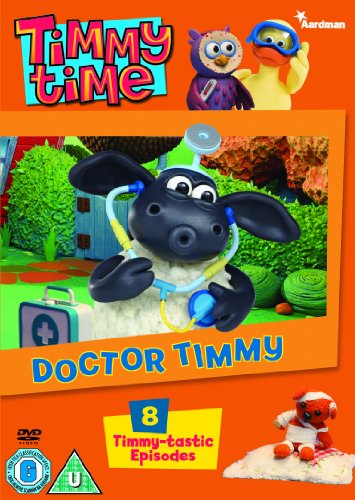 Timmy Time" DVD cover featuring Timmy the sheep as a doctor with friends.