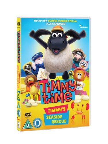 DVD cover for "Timmy Time - Timmy's Seaside Rescue" featuring cartoon animals.