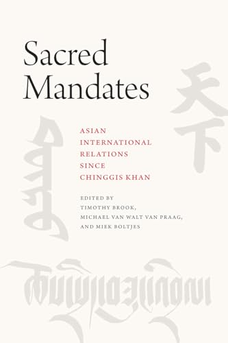 Book cover: "Sacred Mandates" with Asian characters and red text.