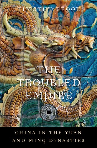 Book cover: golden dragon detail with title "The Troubled Empire.