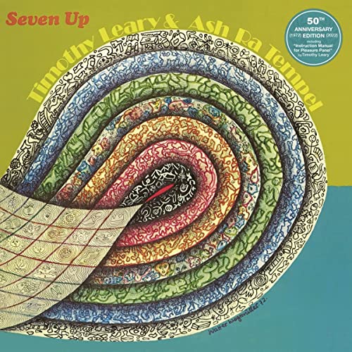 Seven Up" vinyl album cover featuring swirling, colorful, psychedelic artwork.