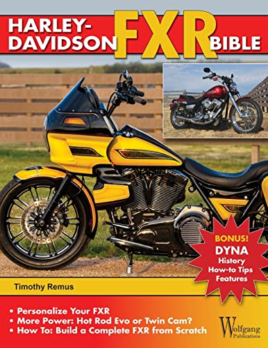 Book cover featuring a yellow Harley-Davidson FXR motorcycle and a smaller inset image.