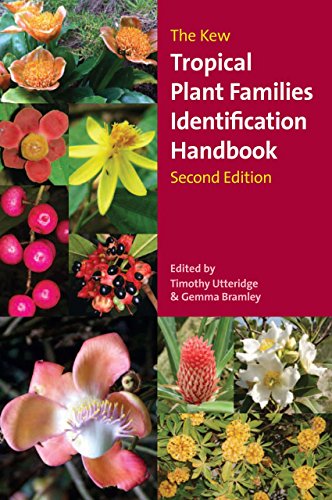 Book cover featuring colorful tropical flowers and plant identification guide title.