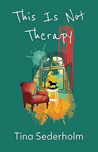 Book cover with illustrated window, chair, and rocking horse scene.