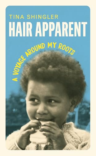 Book cover featuring a young child with curly hair and blue background.