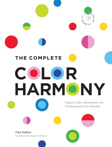Book cover titled The Complete Color Harmony with scattered colorful dots on white background.