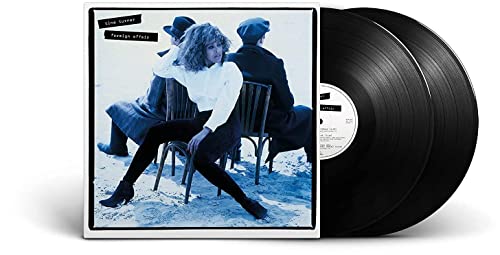 Tina Turner’s “Foreign Affair” vinyl record with album cover and two black discs.