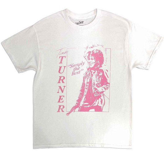 Large black t-shirt featuring Tina Turner's name and “The Best” text.