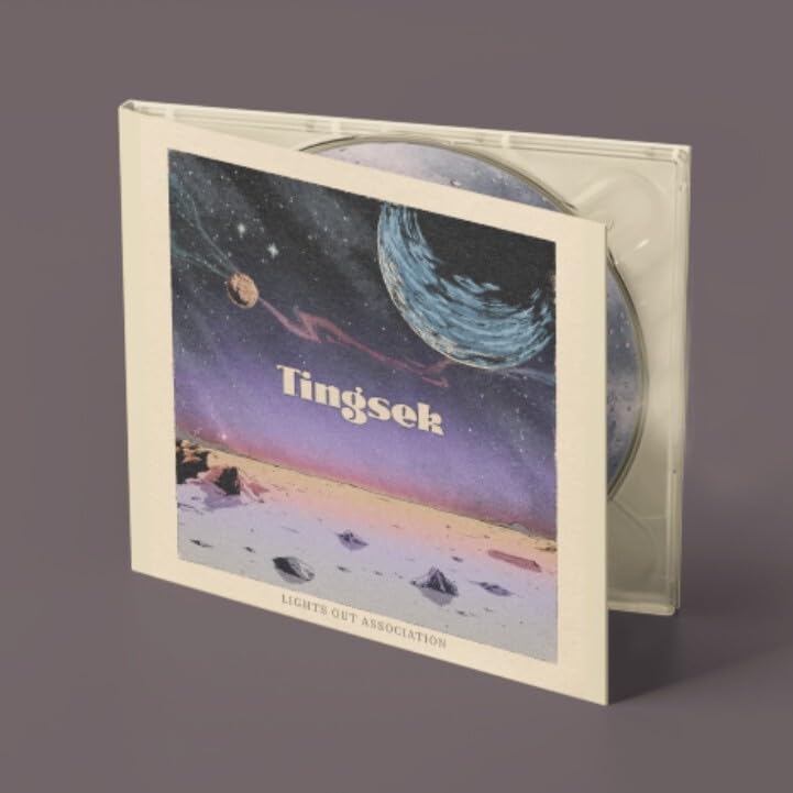 CD case with space-themed cover art featuring planets and text "Tingsek".