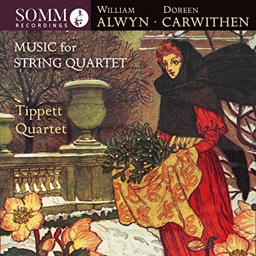 CD cover: woman in red with greenery, winter garden scene.