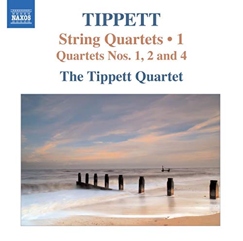 CD cover for Tippett’s String Quartets Vol. 1 with beach scene.