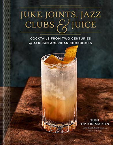 Cocktail recipe book cover with a glass of iced drink and orange peel.