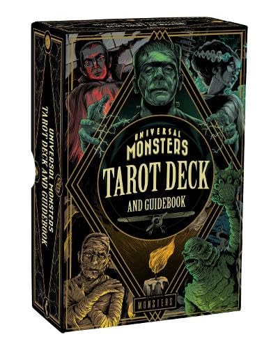Boxed tarot deck featuring classic Universal Monsters like Dracula and Frankenstein.