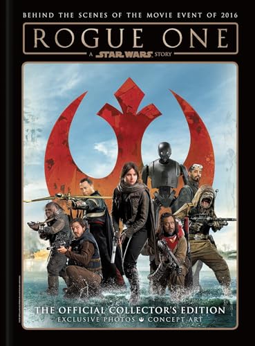 Rogue One" book cover featuring characters with a large rebel symbol backdrop.