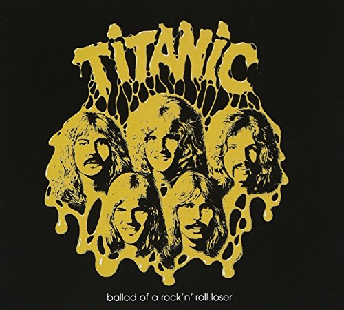 Titanic album cover: yellow psychedelic lettering and band portrait.