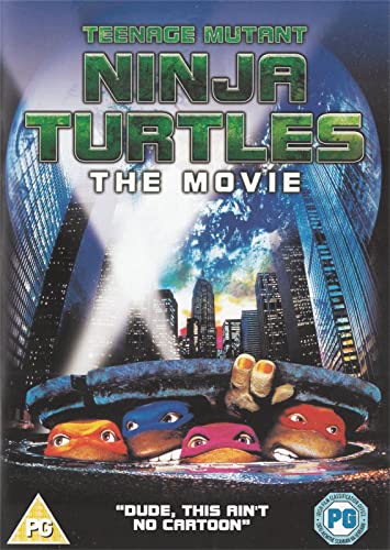 DVD cover of Teenage Mutant Ninja Turtles The Movie showing four turtles in a manhole.