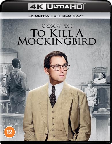 To Kill a Mockingbird 4K Ultra HD Blu-ray cover featuring Gregory Peck in court.