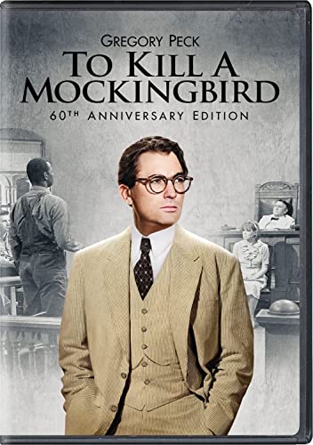 To Kill A Mockingbird" 60th Anniversary DVD cover featuring Gregory Peck.