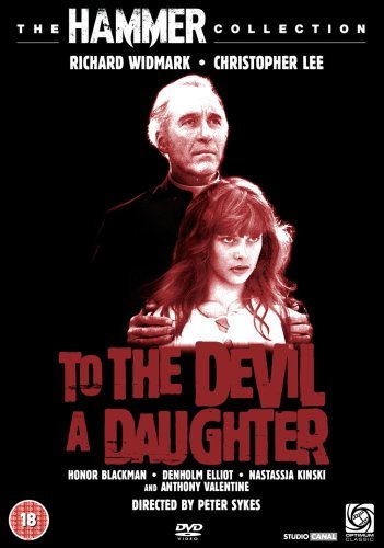 DVD cover for To The Devil a Daughter featuring Christopher Lee and Nastassja Kinski.