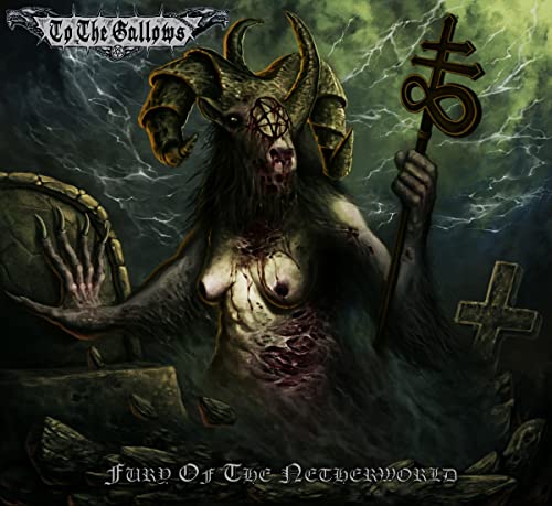 Dark fantasy album cover featuring a demonic figure with horns and crosses.