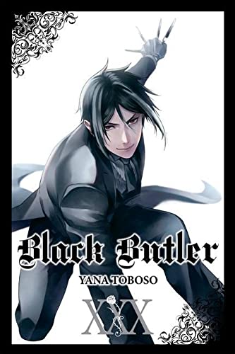 Black Butler, Vol. 30 cover: Sebastian Michaelis in a dark suit, ornate design.