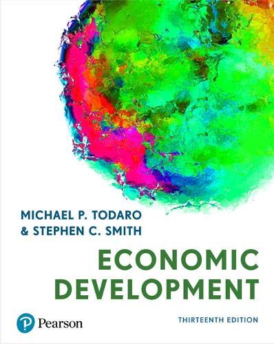 Book cover for "Economic Development" with colorful, abstract world image.