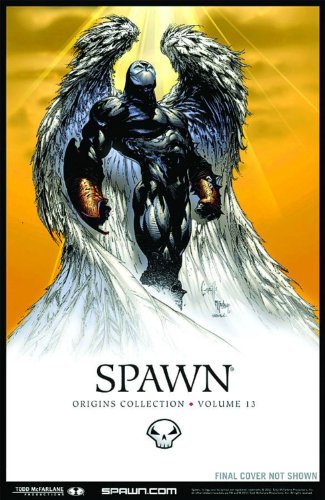 Spawn, a winged figure, dominates the cover of comic book volume 13.