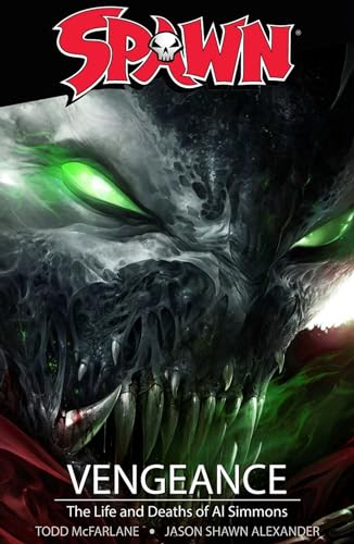 Spawn Vengeance trade paperback cover featuring a monstrous, green-eyed figure.