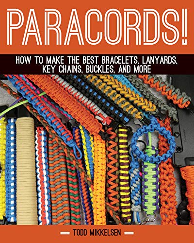 Book cover featuring various colorful paracord bracelets and lanyards against a dark background.