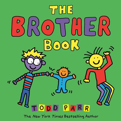 Book cover with colorful cartoon illustration of three smiling brothers.