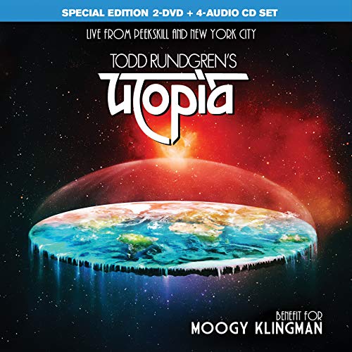 "Todd Rundgren's Utopia CD box set with multiple discs and booklets on a white background."
