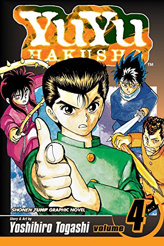 Cover art for Yu Yu Hakusho volume 4 featuring Yusuke Urameshi and other characters.