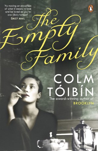 Book cover: "The Empty Family" by Colm Tóibín, featuring a woman smoking.