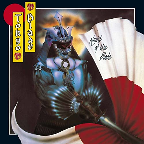 Album cover for Tokyo Blade’s “Night Of The Blade” featuring a samurai.