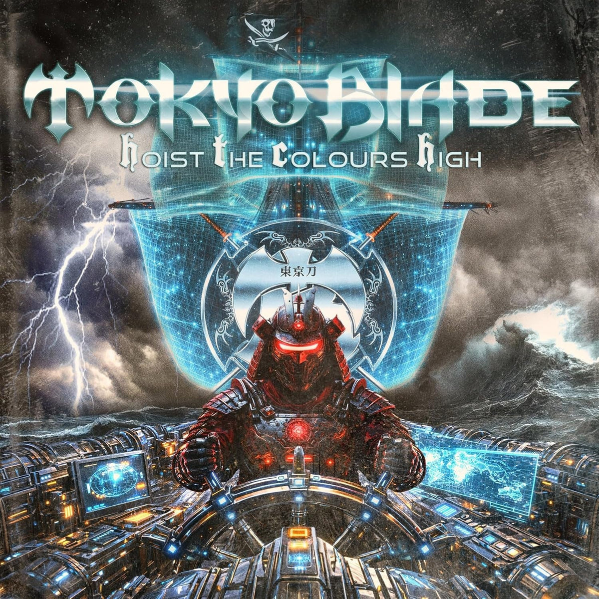 CD cover for Tokyo Blade’s “Hoist The Colours High” with a warrior image.