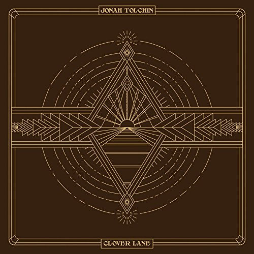 CD cover for Jonah Tolchin's "Clover Lane" with geometric brown design.