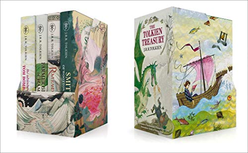 Boxed set of four Tolkien stories with colorful, illustrated covers.