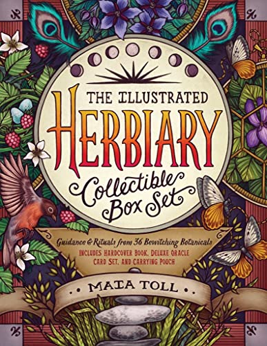 Ornate circular box set cover featuring floral illustrations and script lettering.