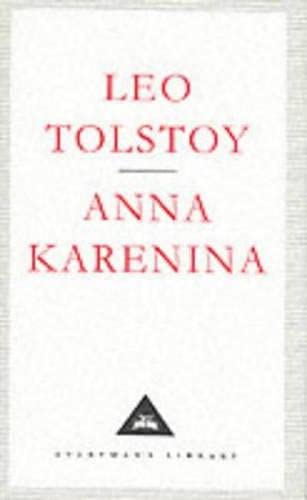 White book cover with red text: "Leo Tolstoy Anna Karenina".