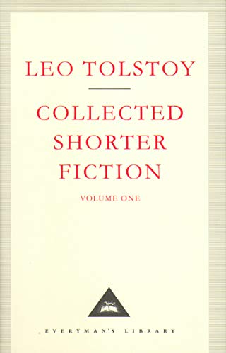 Cream book cover with red text: "Leo Tolstoy Collected Shorter Fiction Volume One".