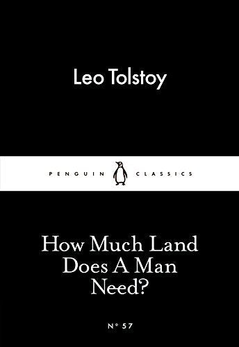 "Black book cover with white text, featuring 'Leo Tolstoy' and 'Penguin Classics' logo."