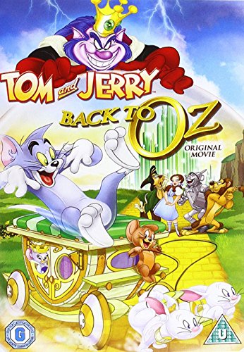 DVD cover art for Tom and Jerry: Back to Oz featuring characters in Oz.