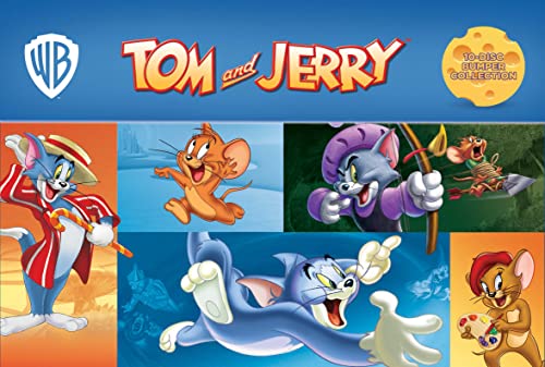 Tom and Jerry DVD cover featuring cartoon cat and mouse characters.