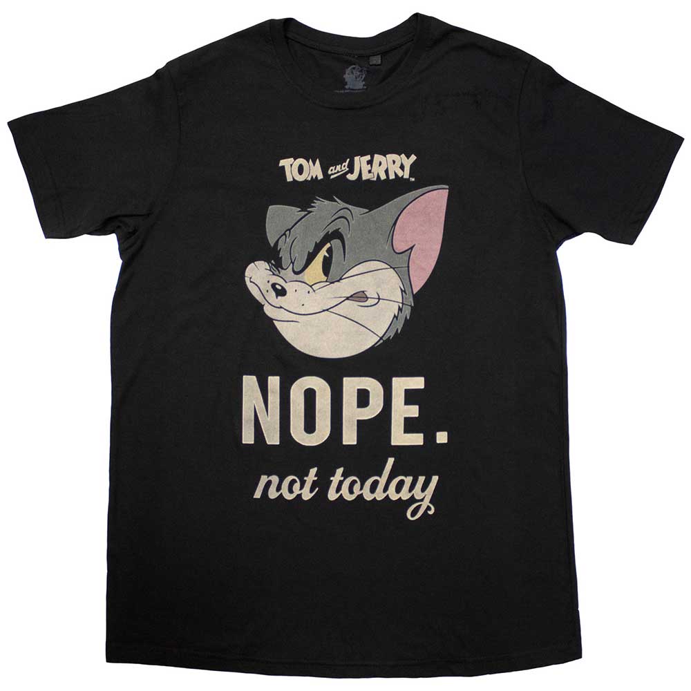 Tom & Jerry cartoon graphic on a black unisex t-shirt, size XX-Large.