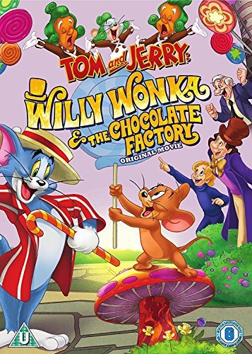 Tom and Jerry with Willy Wonka characters on a DVD cover.