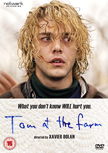 DVD cover for "Tom at the Farm" featuring a young man with messy hair.
