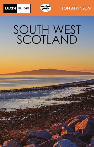 Book cover: "South West Scotland" with coastal sunset landscape.